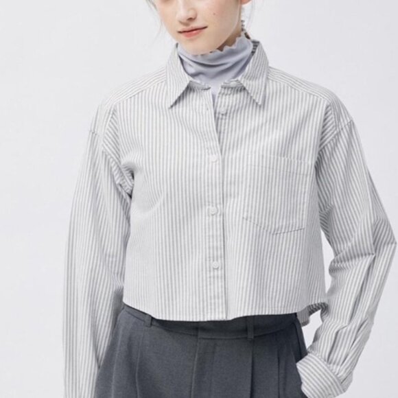 Chic Striped Button-Down Shirt - Perfect for Casual and Workwear Size M/L - Picture 1 of 9